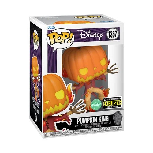 Nightmare Before Christmas 30th Anniversary Pumpkin King Scented Pop! Vinyl Figure #1357 - Entertainment Earth Exclusive