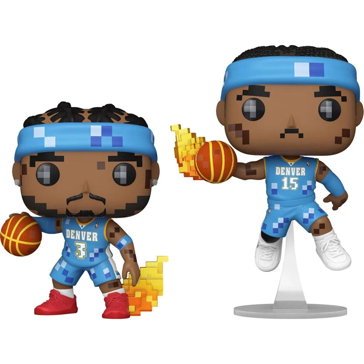 NBA JAM Denver Nuggets Iverson and Carmelo Anthony 8-BitFunko Pop! PREORDER JUNE