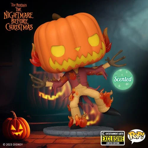 Nightmare Before Christmas 30th Anniversary Pumpkin King Scented Pop! Vinyl Figure #1357 - Entertainment Earth Exclusive