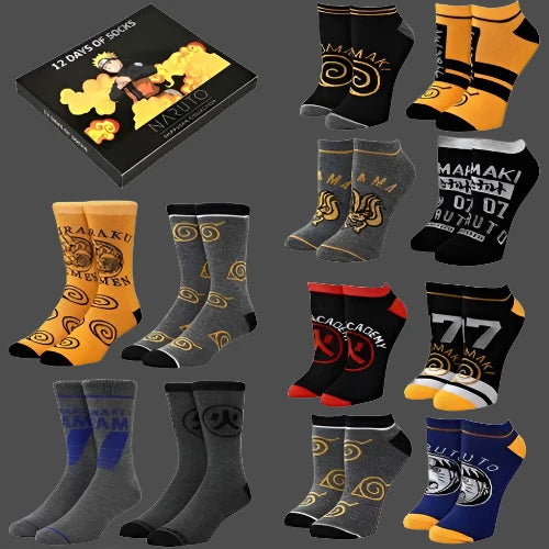 Naruto 12 Days of Socks Box Set