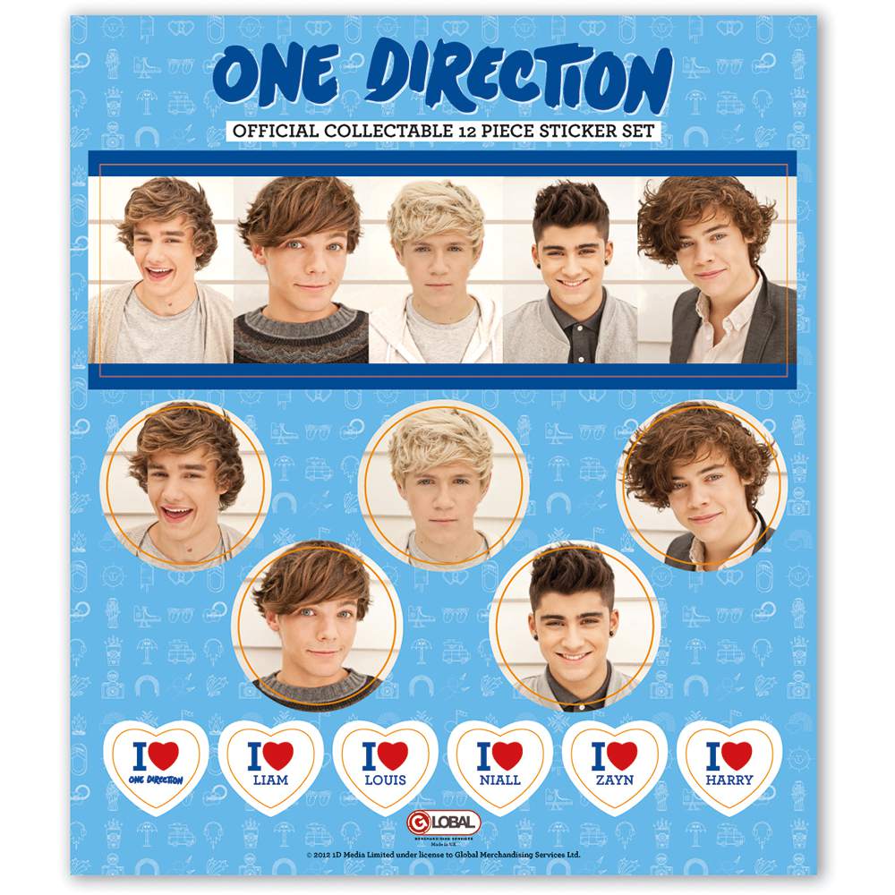 One Direction Sticker Set: Phase 4