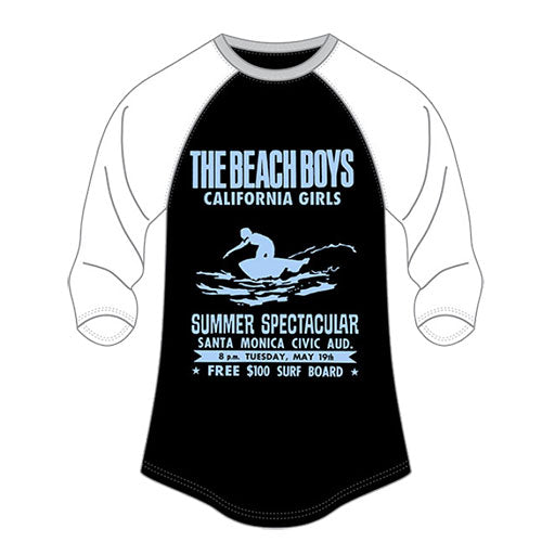 The Beach Boys Ladies Raglan T-Shirt: Spectacular (Ladies Size 10)