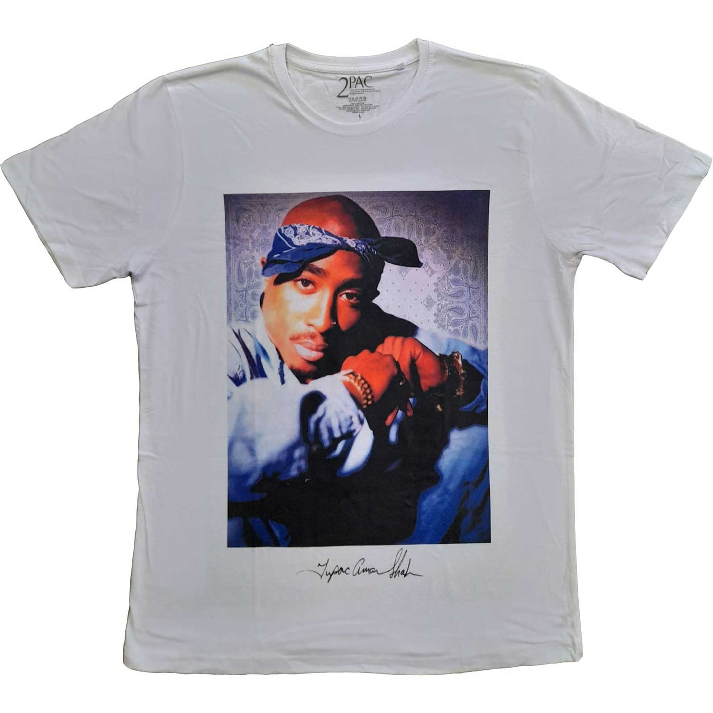 Tupac Unisex T-Shirt: Blue Bandana