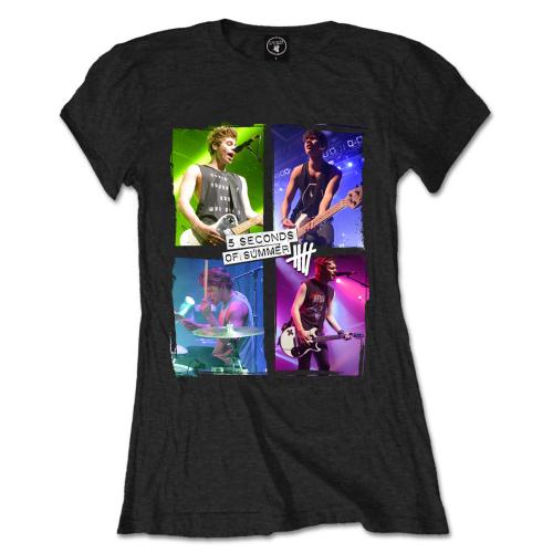 5 Seconds of Summer Ladies T-Shirt: Live in Colours