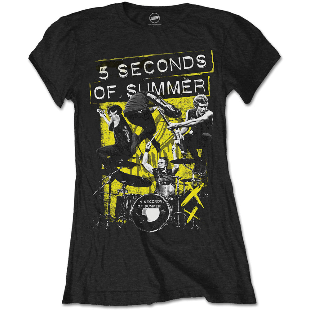 5 Seconds of Summer Ladies T-Shirt: Live!