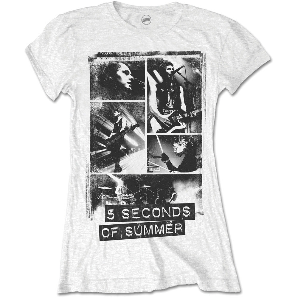 5 Seconds of Summer Ladies T-Shirt: Photo Blocks