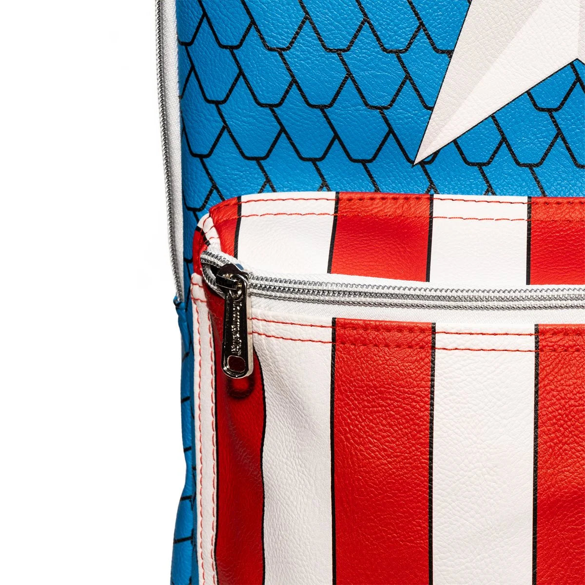 Captain America Cosplay Backpack with Pin Set