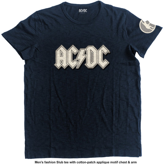 AC/DC Unisex Applique T-Shirt: Logo & Angus