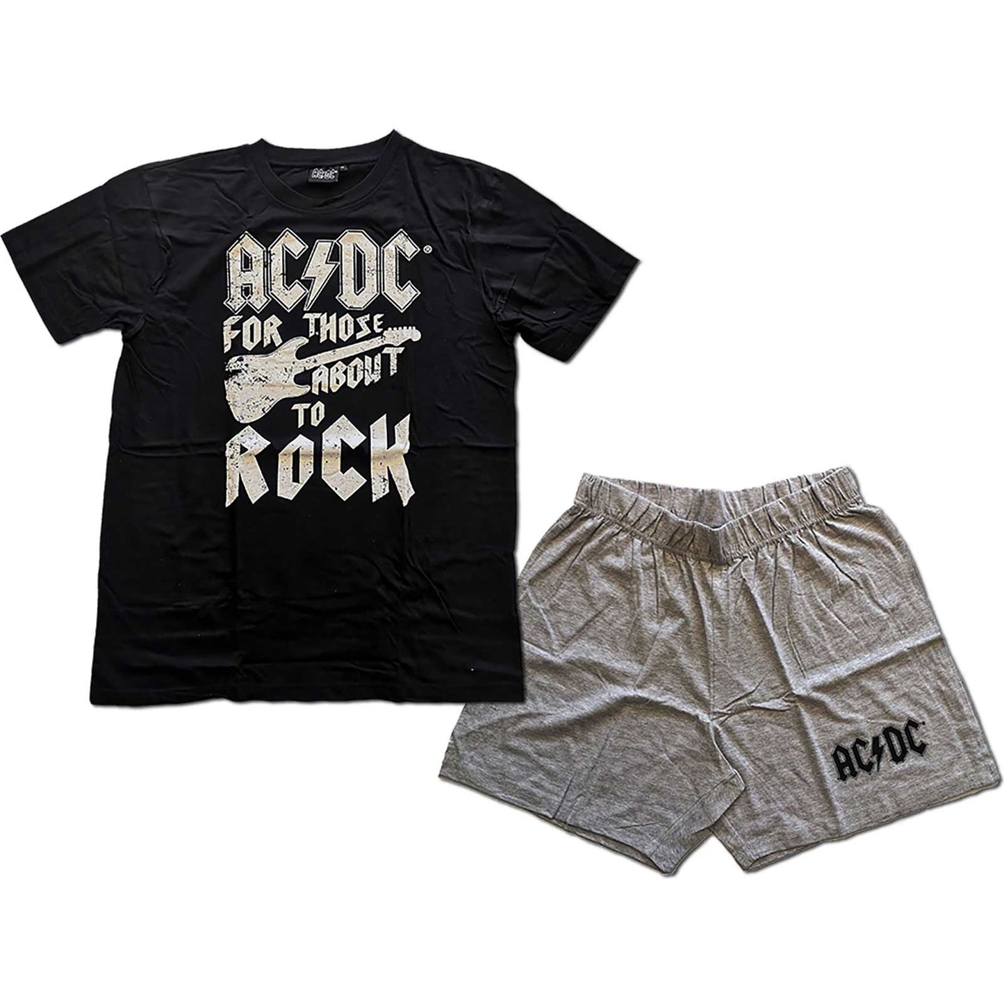 AC/DC Unisex Summer Pyjamas: FTATR Guitar