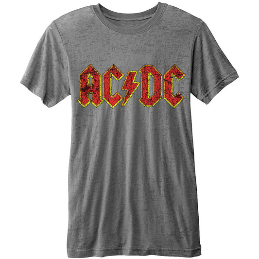 AC/DC Unisex T-Shirt: Classic Logo (Burnout)