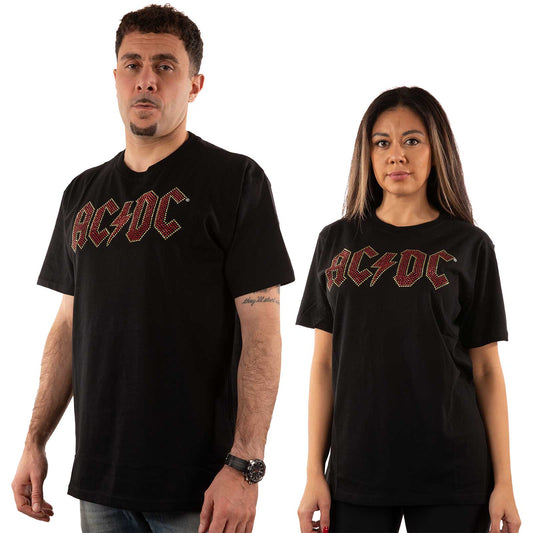 AC/DC Unisex T-Shirt: Full Colour Logo (Embellished)