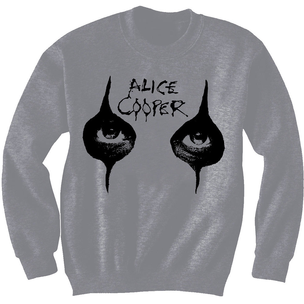 Alice Cooper Unisex Sweatshirt: Eyes (Puff Print)