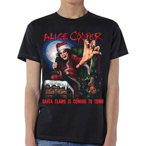 Alice Cooper Unisex T-Shirt: Santa Claws