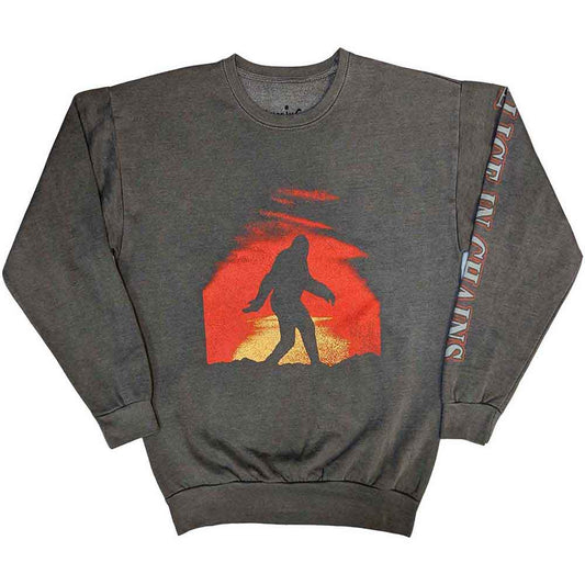 Alice In Chains Unisex Sweatshirt: Sasquatch Sunset (Sleeve Print)
