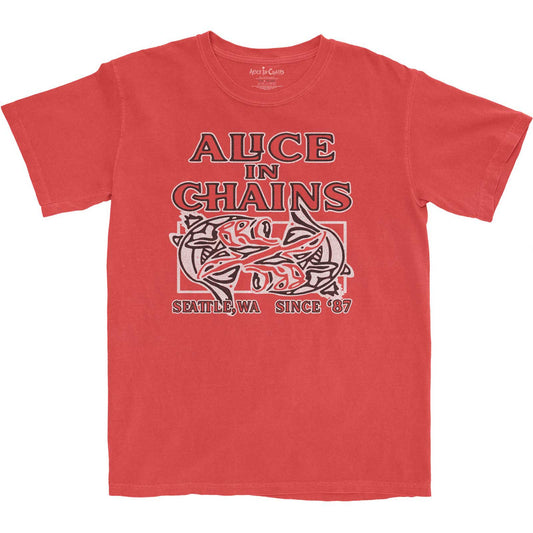 Alice In Chains Unisex T-Shirt: Totem Fish (Medium)