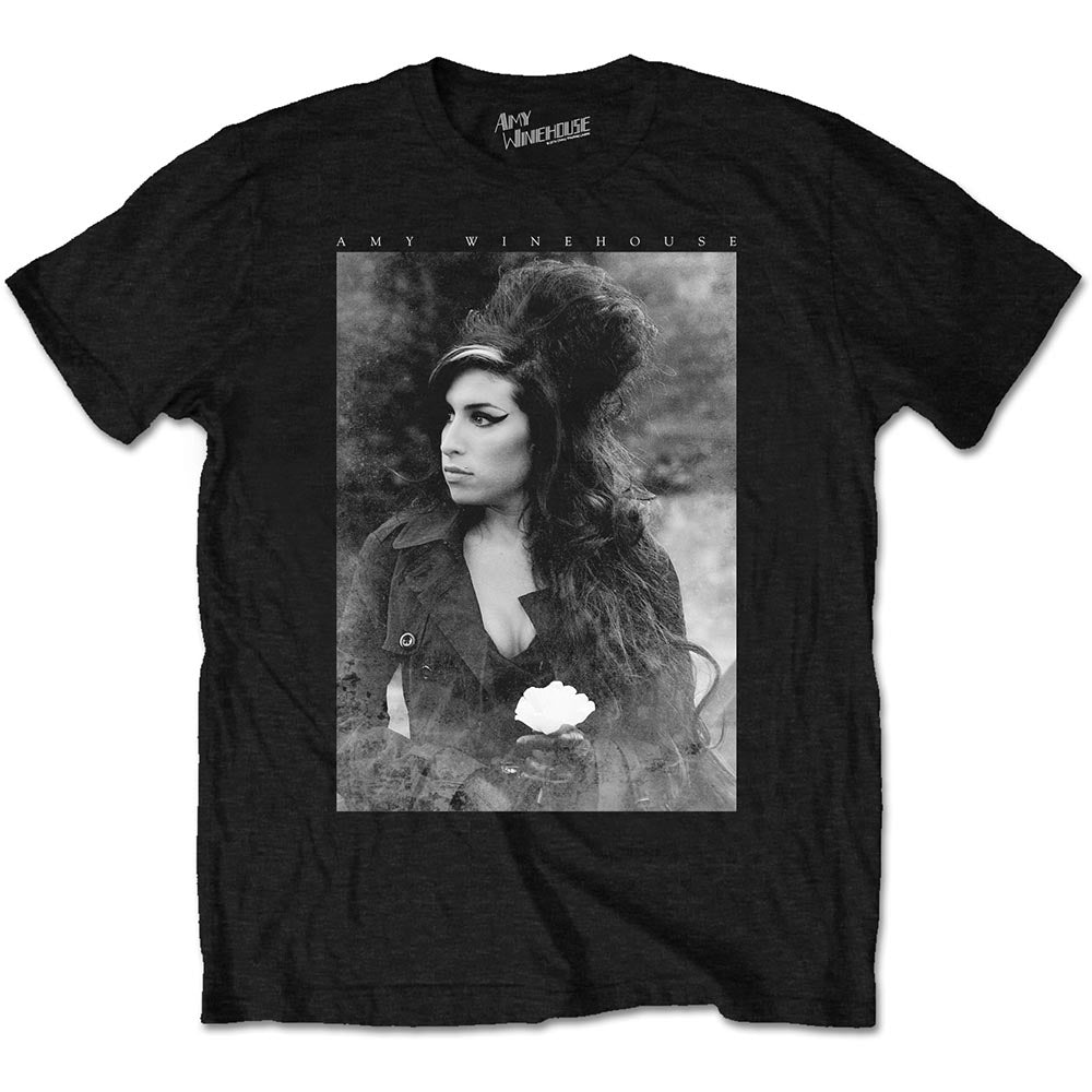 Amy Winehouse Unisex T-Shirt: Flower Portrait