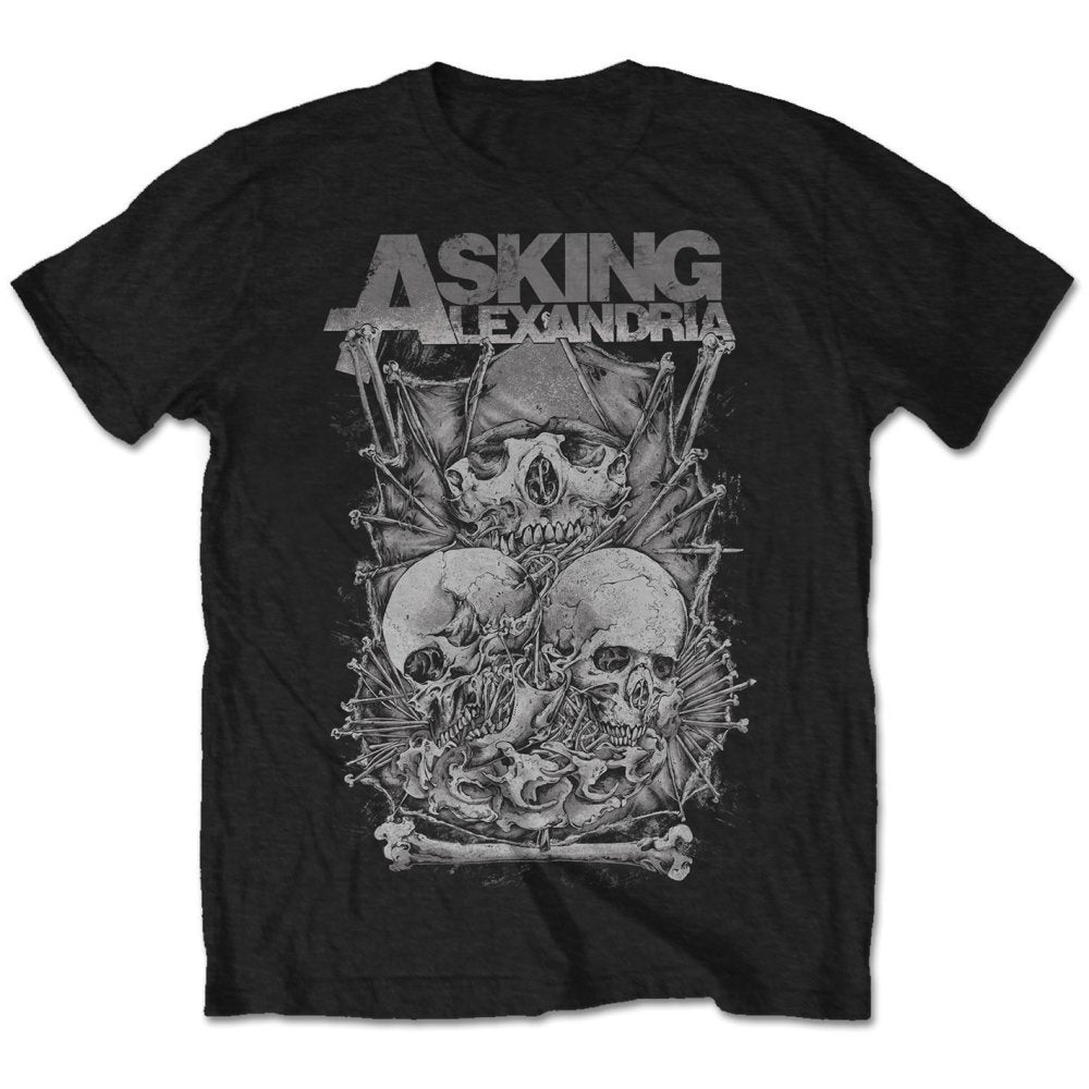 Asking Alexandria Unisex T-Shirt: Skull Stack