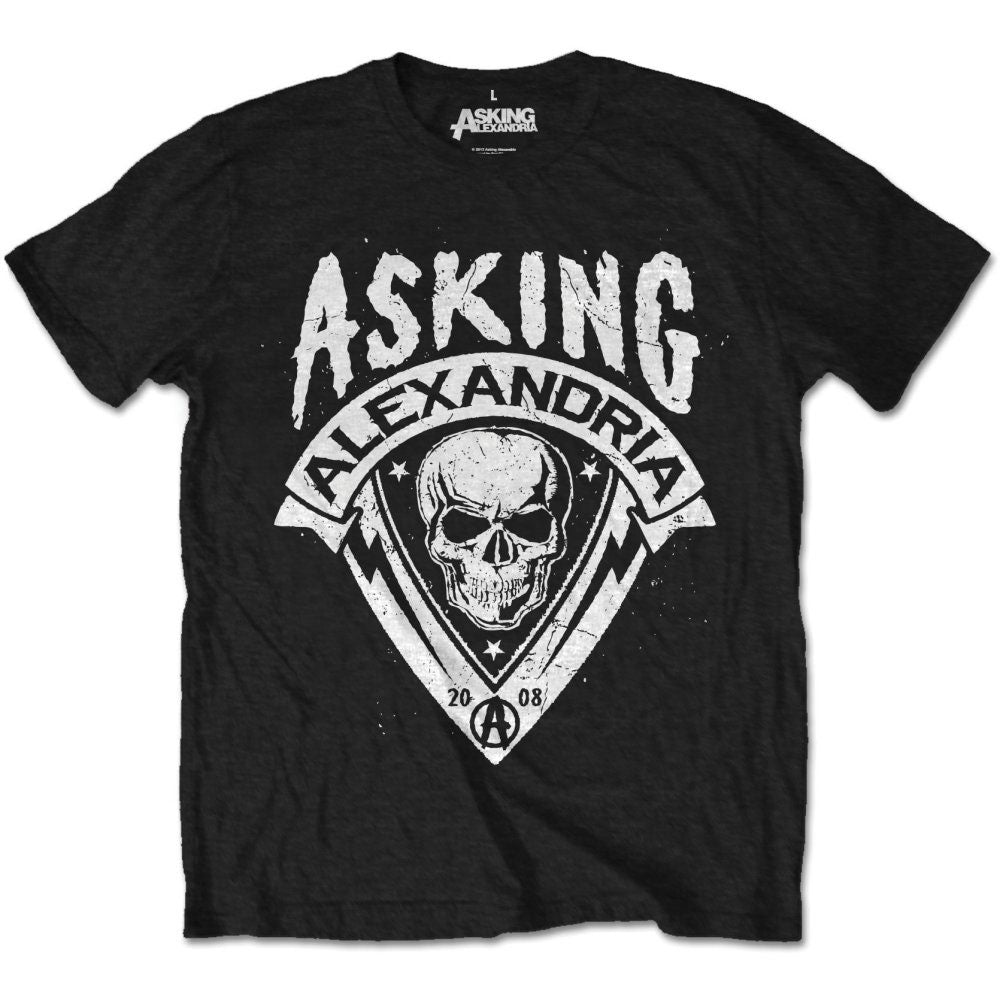 Asking Alexandria Unisex T-Shirt: Skull Shield (Retail Pack)