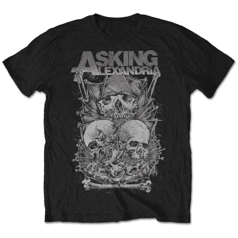 Asking Alexandria Unisex T-Shirt: Skull Stack (Retail Pack)