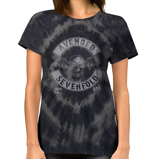 Avenged Sevenfold Unisex T-Shirt: Deathbat Crest (Wash Collection)