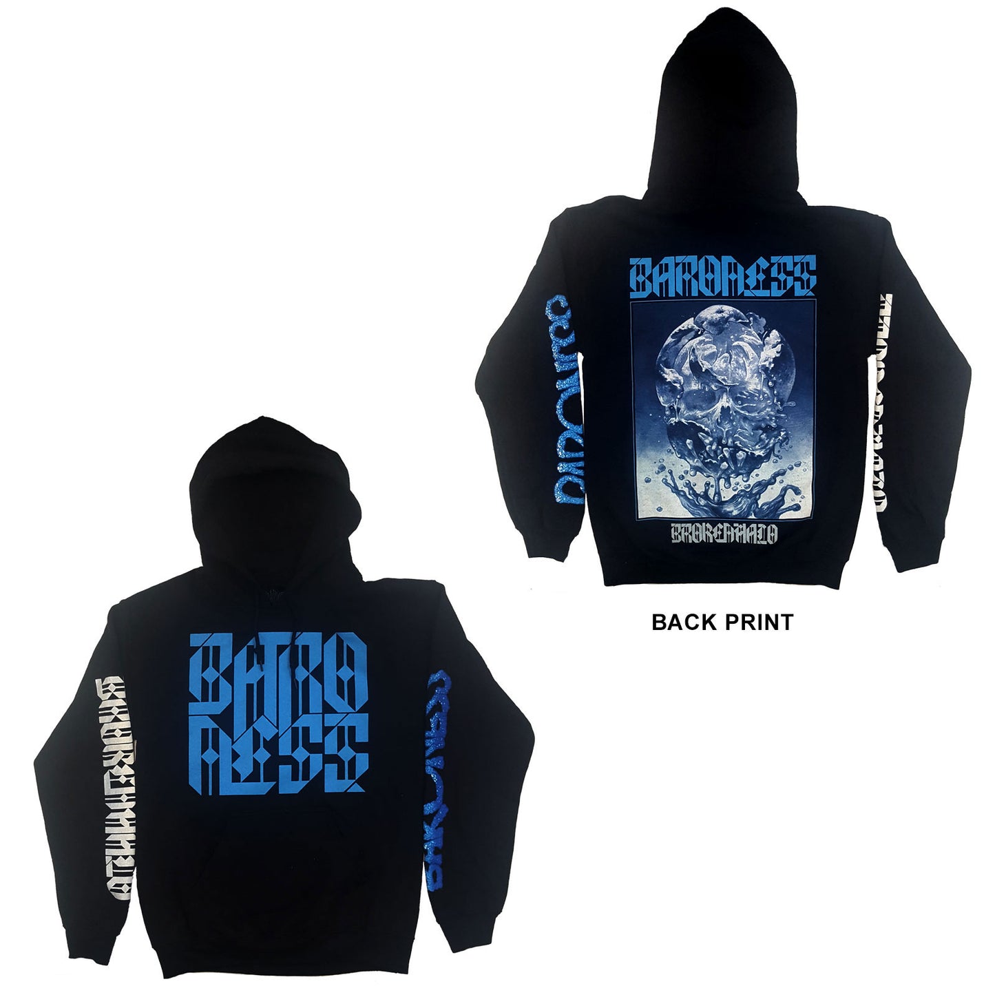 Baroness Unisex Pullover Hoodie: Broken Halo (Back Print) (Ex-Tour)