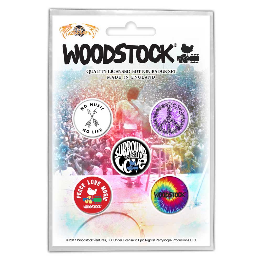 Woodstock Button Badge Pack: Surround Yourself (Retail Pack)