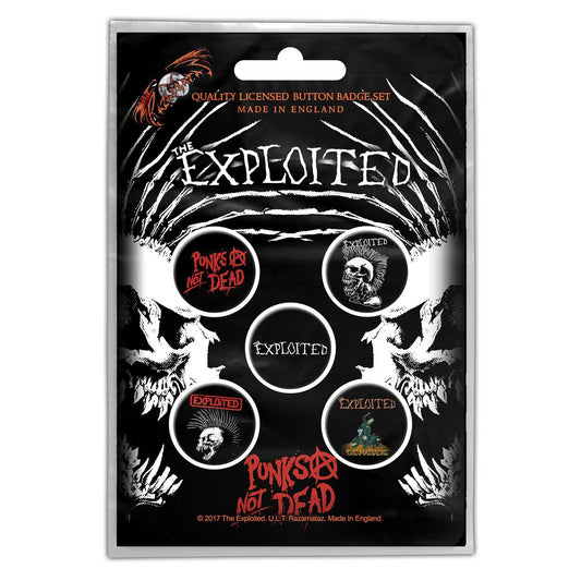 The Exploited Button Badge Pack: Punks Not Dead (Retail Pack)