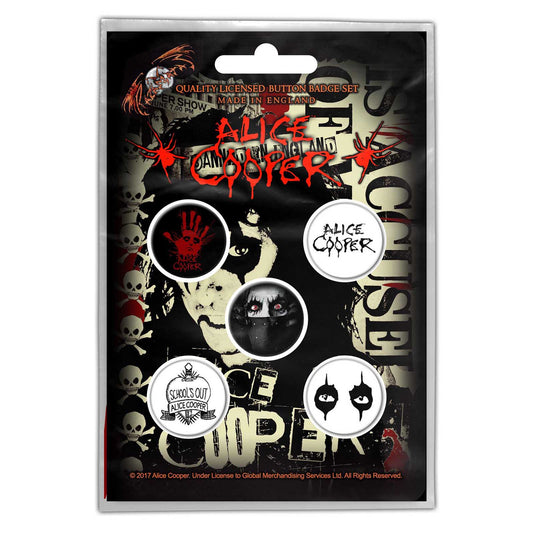 Alice Cooper Button Badge Pack: Eyes (Retail Pack)