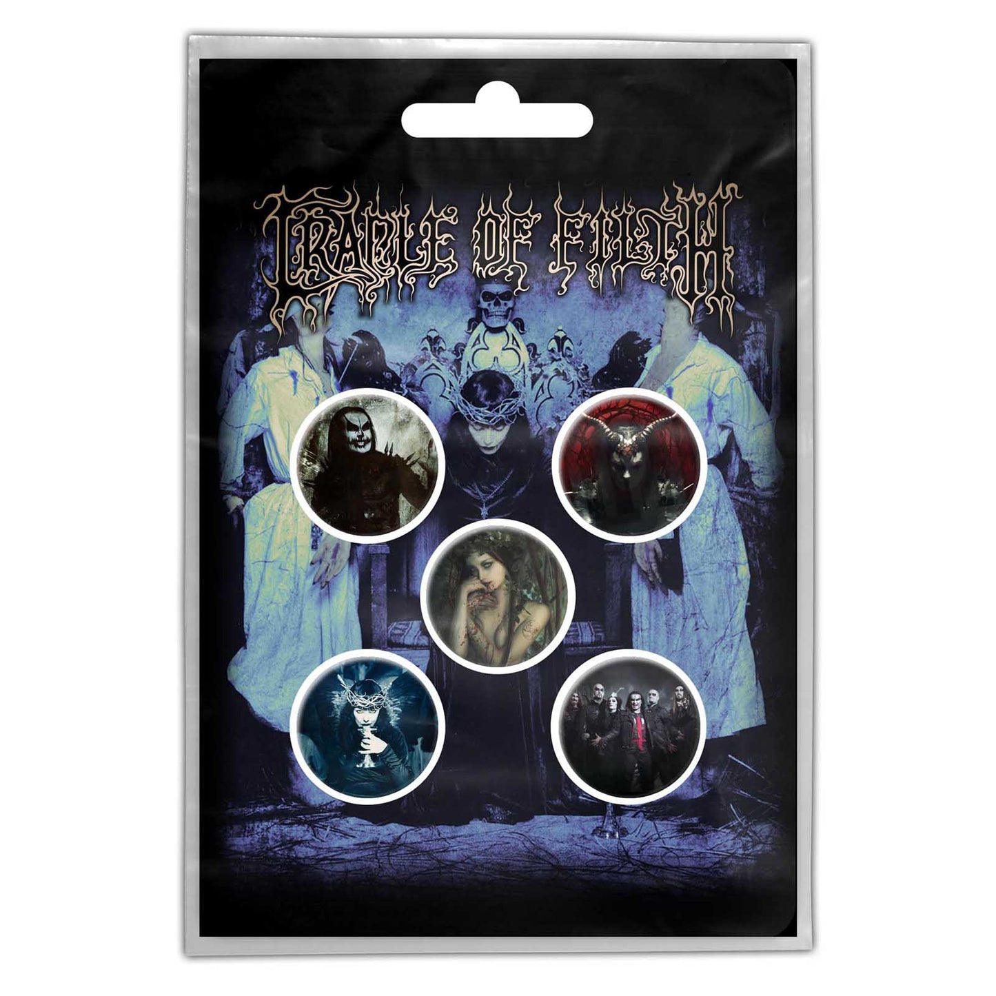 Cradle Of Filth Button Badge Pack: Cryptoriana (Retail Pack)