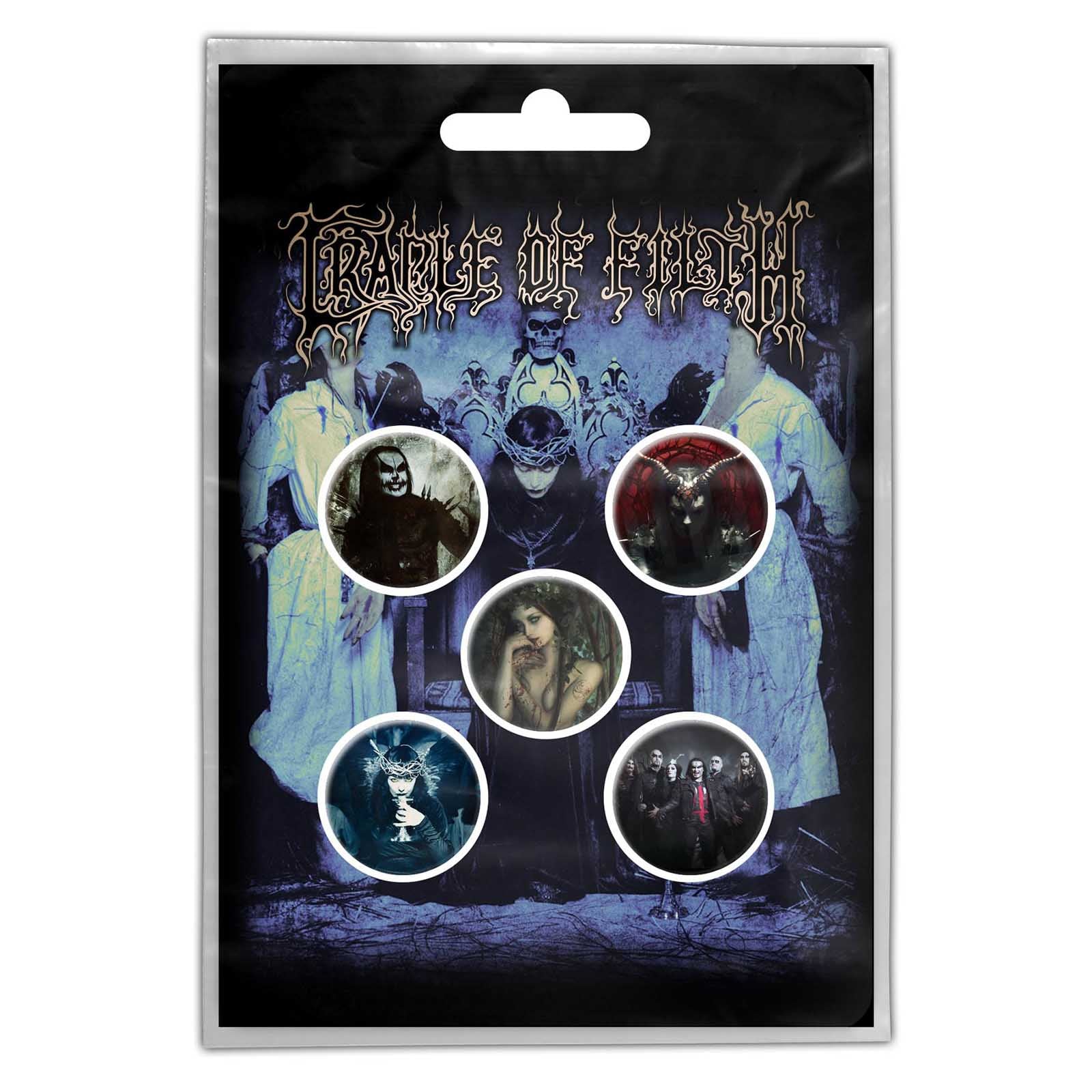 Cradle Of Filth Button Badge Pack: Cryptoriana (Retail Pack)