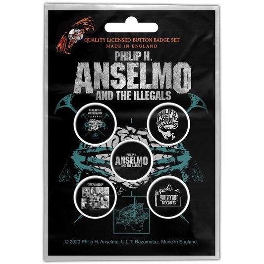 Philip H. Anselmo & The Illegals Button Badge Pack: Brain (Retail Pack)