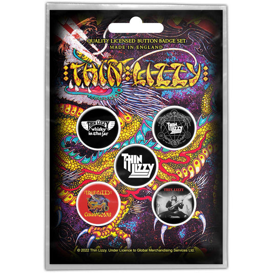 Thin Lizzy Button Badge Pack: Chinatown (Retail Pack)
