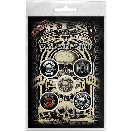 Black Label Society Button Badge Pack: Worldwide