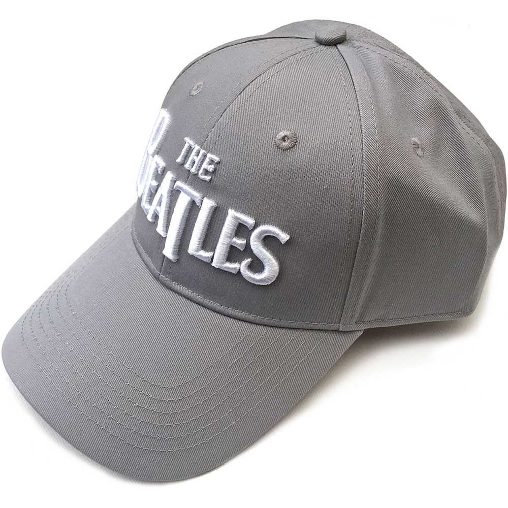 The Beatles Unisex Baseball Cap: White Drop T Logo (Grey)