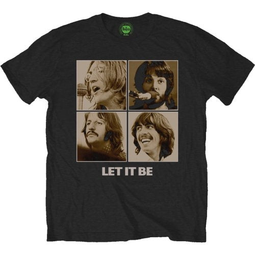 The Beatles Unisex T-Shirt: Let It Be Sepia