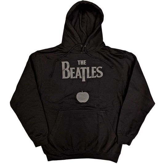 The Beatles Unisex Pullover Hoodie: Drop T Logo & Apple (Puff Print)