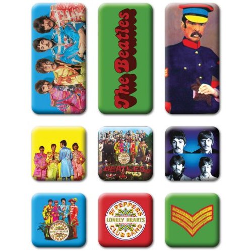 The Beatles Fridge Magnet Set: Sgt Pepper