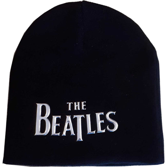 The Beatles Unisex Beanie Hat: Drop T Logo (Sonic Silver)