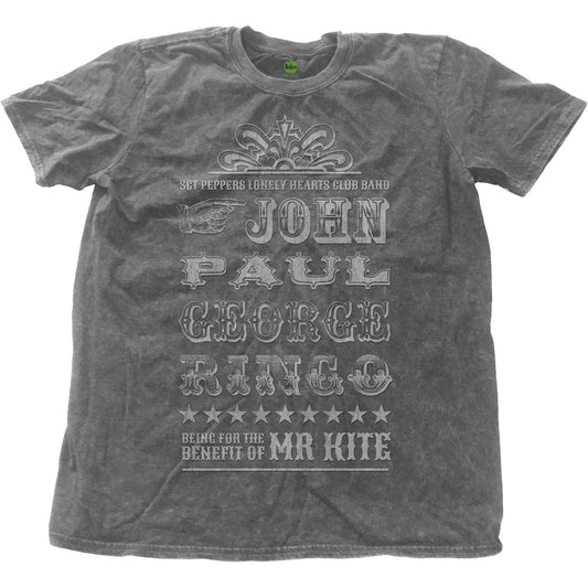 The Beatles Unisex T-Shirt: Mr Kite (Wash Collection)