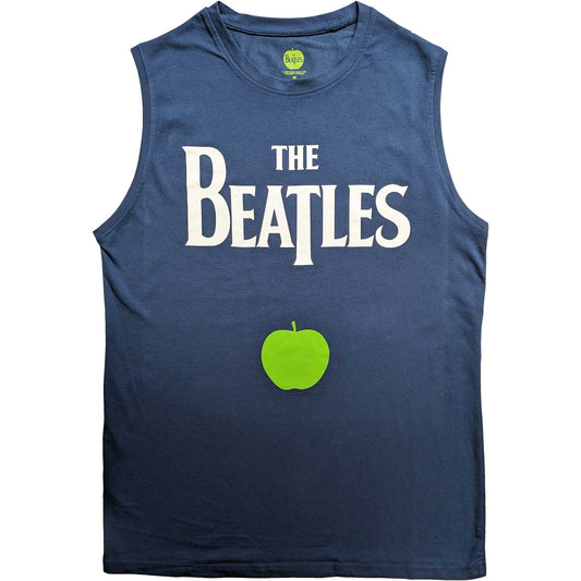 The Beatles Unisex Tank T-Shirt: Drop T Logo & Apple