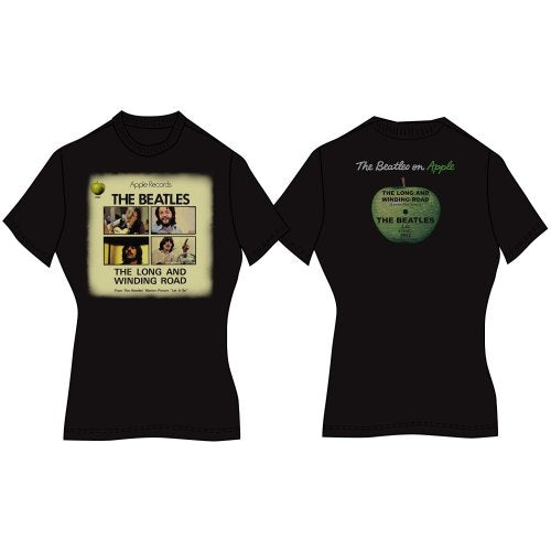 The Beatles Ladies T-Shirt: Long & Winding Road (Back Print)