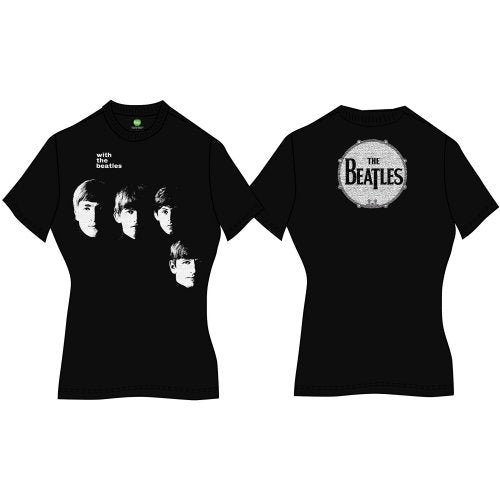 The Beatles Ladies T-Shirt: With The Beatles (Back Print)