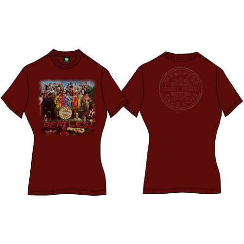 The Beatles Ladies T-Shirt: Sgt Pepper (Back Print)