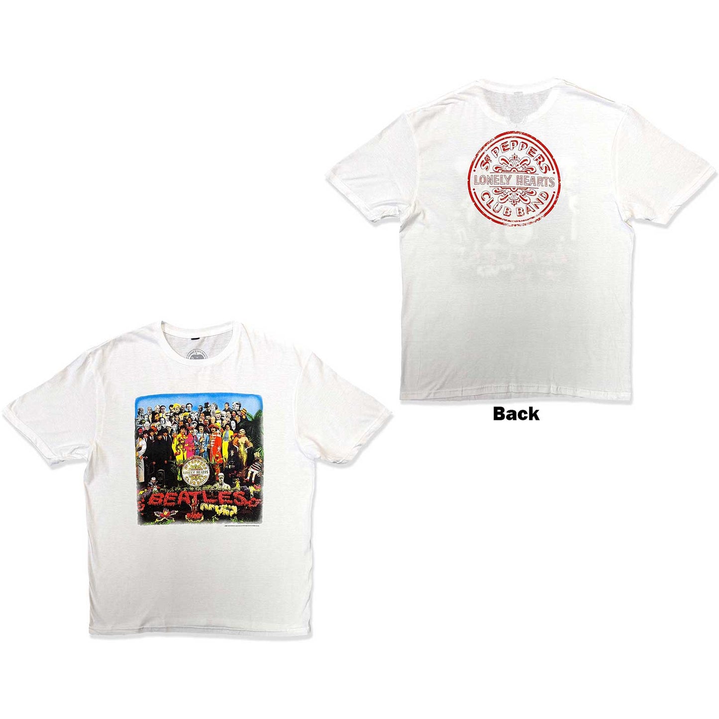 The Beatles Unisex T-Shirt: Sgt Pepper (Back Print)