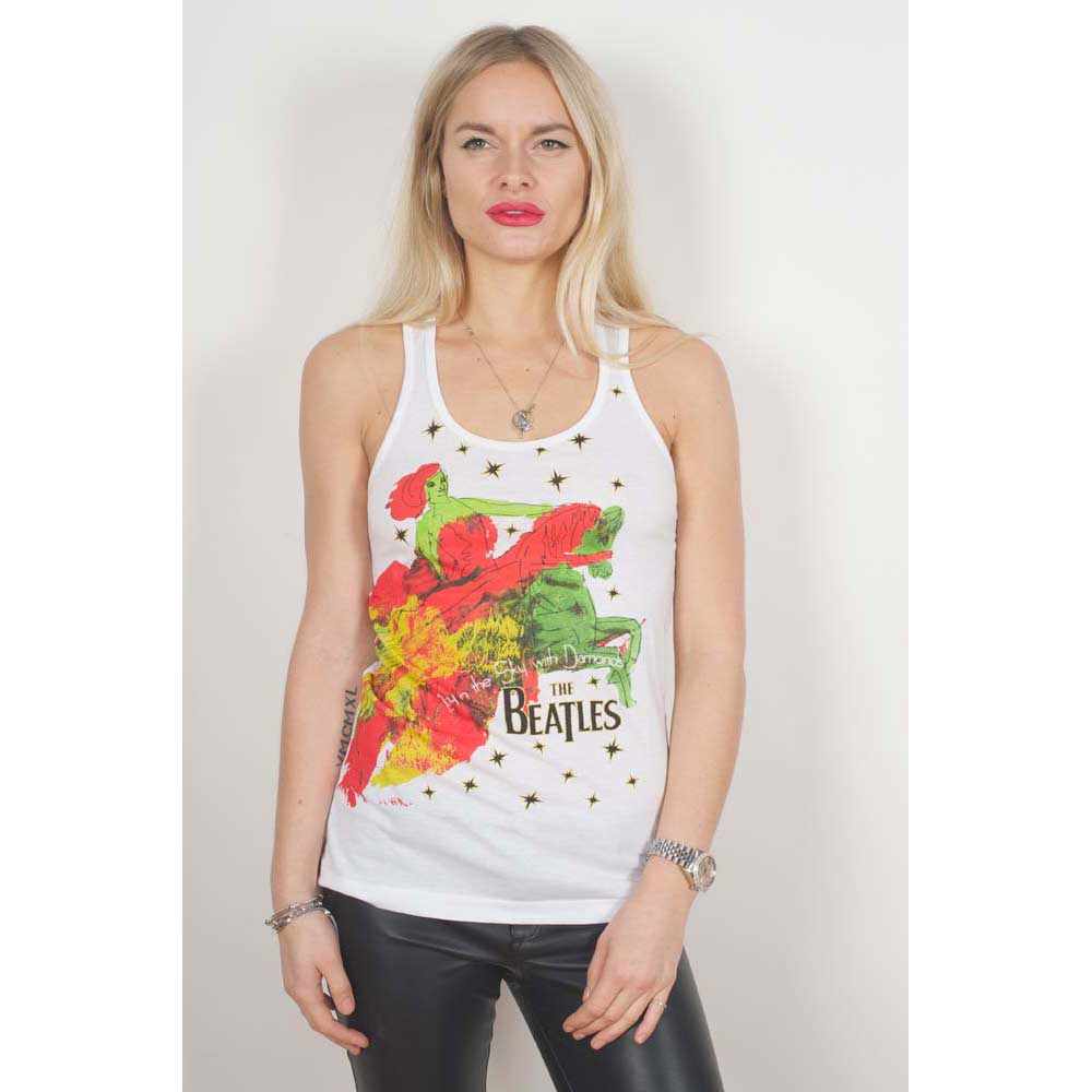 The Beatles Ladies Vest T-Shirt: Lucy in the sky with diamonds
