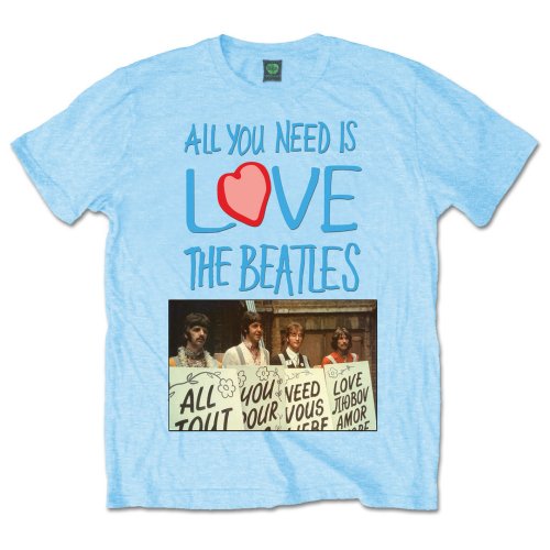 The Beatles Unisex T-Shirt: All you need is love Play Cards