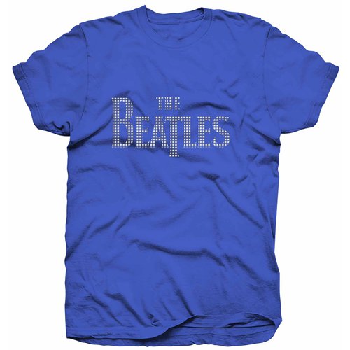 The Beatles Ladies T-Shirt: Drop T Logo (Embellished) (Small)