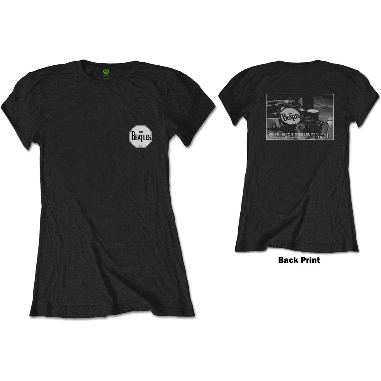 The Beatles Ladies T-Shirt: Washington Coliseum (Back Print)