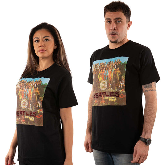 The Beatles Unisex Embellished T-Shirt: Sgt Pepper