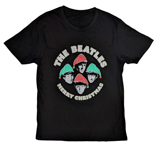 The Beatles Unisex T-Shirt: Xmas Hats
